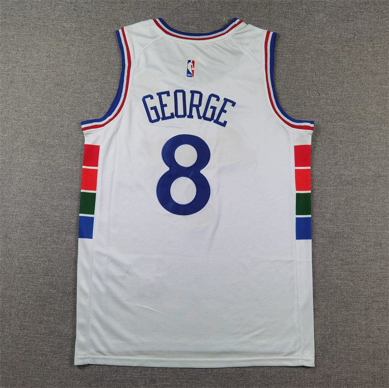 Men Philadelphia 76ers #8 George white  2024 2025 NBA jersey 